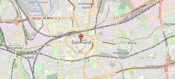 Straßenkarte von Dortmund