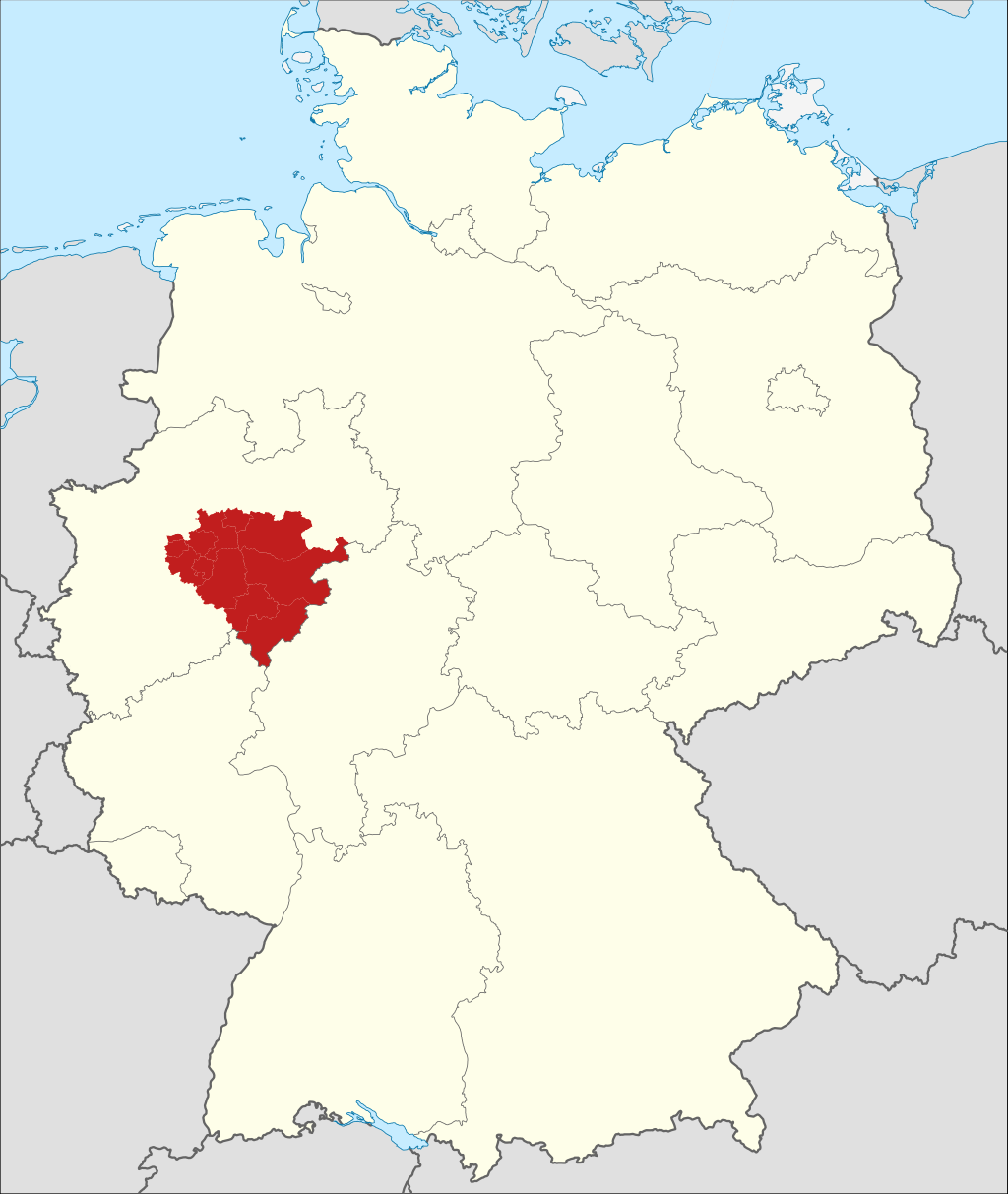 Regierungsbezirk Arnsberg karte